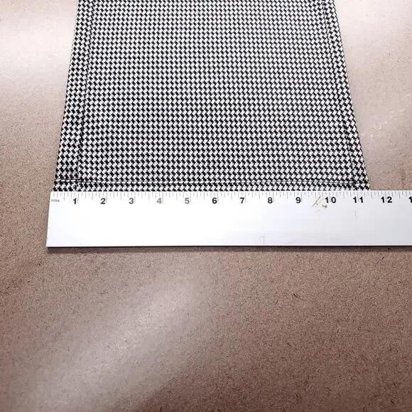 Max Studio Wide Leg Sailor Pants Houndstooth Slipon Stretch Women 28 Black White - Picture 8 of 13